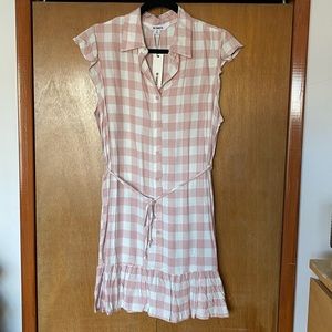 BB Dakota Pink Plaid Gingham Dress